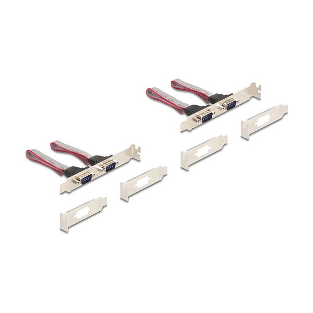 DeLOCK 95278 - Tarjeta PCI Express Mini Interna con 4 Puertos Serie RS-232, Conector Macho Derecho, Compatible con Windows 10/11 y Server 2022