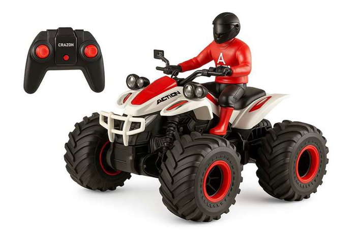 Crazon Moto Quad radio control escala 1:14 con luces y sonidos Rojo Crazon Moto Quad radio control escala 1:14 con luces y sonidos Rojo