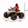 Crazon Moto Quad radio control escala 1:14 con luces y sonidos Rojo