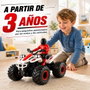 Crazon Moto Quad radio control escala 1:14 con luces y sonidos Rojo