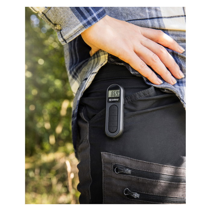 Sandberg Pocket Radio FM Recargable con Batería Incorporada, Ultracompacta y Portátil con Auriculares Incluidos para Deporte y Emergencias