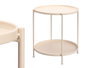 Giftdecor Mesa Auxiliar Redonda Doble Beige
