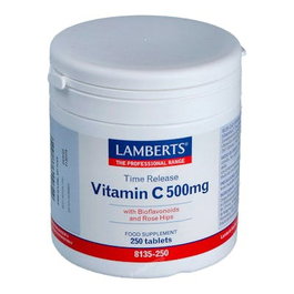 Lamberts Vitamina C 500 mg Liberación Sostenida 250 Comprimidos - Time Release - Apto para Veganos