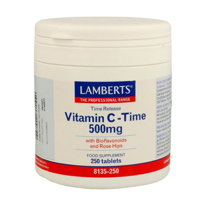 Lamberts Vitamina C con Bioflavonoides y Escaramujo 500mg 250 Tabletas