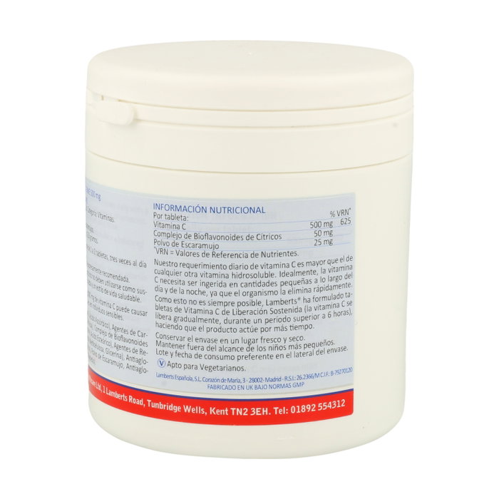 Lamberts Vitamina C con Bioflavonoides y Escaramujo 500mg 250 Tabletas