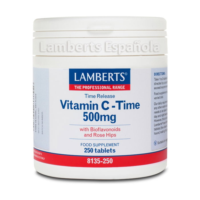 Lamberts Vitamina C con Bioflavonoides y Escaramujo 500mg 250 Tabletas