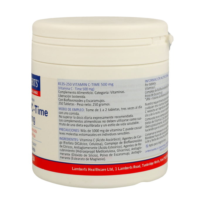 Lamberts Vitamina C con Bioflavonoides y Escaramujo 500mg 250 Tabletas