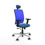 PIQUERAS Y CRESPO Silla de oficina Motilla Azul con mecanismo Sincro/Traslack