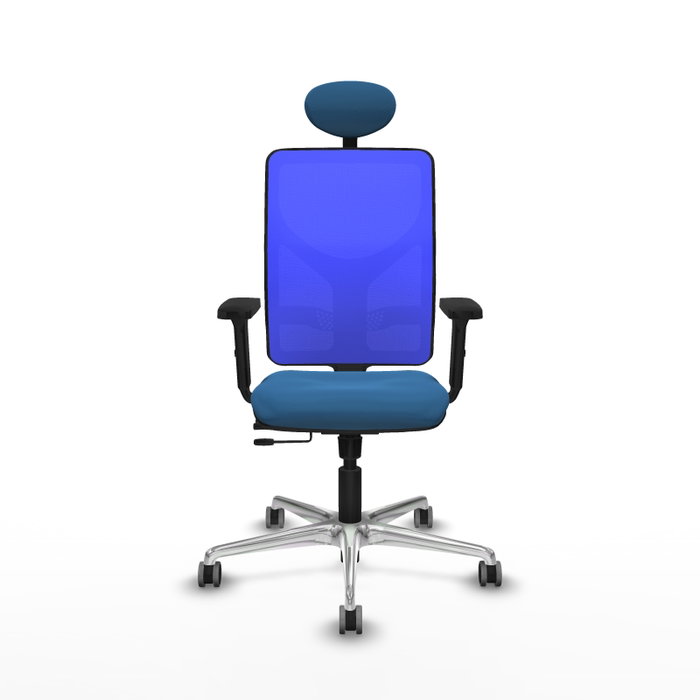 PIQUERAS Y CRESPO Silla de oficina Motilla Azul con mecanismo Sincro/Traslack
