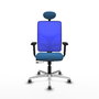 PIQUERAS Y CRESPO Silla de oficina Motilla Azul con mecanismo Sincro/Traslack