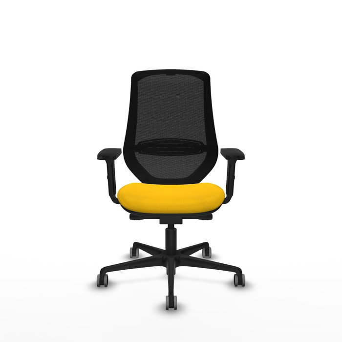 PIQUERAS Y CRESPO Silla de oficina Mardos con mecanismo Sincro/Traslack, Amarillo/Negro PIQUERAS Y CRESPO Silla de oficina Mardos con mecanismo Sincro/Traslack, Amarillo/Negro