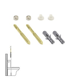 WOLFPACK LINEA PROFESIONAL Kit Sanitario Fijación WC 5x75 mm Bicromatado (2 Piezas) inevitable
