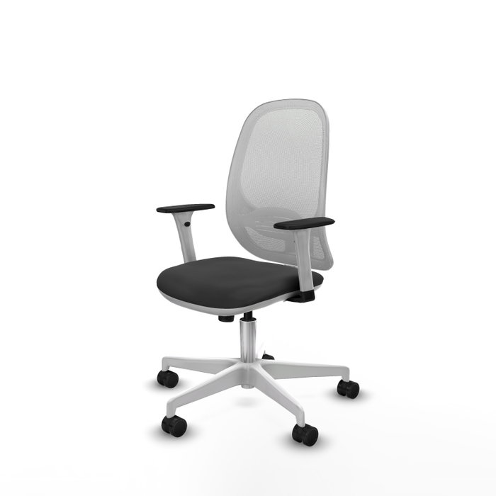 PIQUERAS Y CRESPO Silla de oficina Cilanco con mecanismo Sincro, Gris oscuro y Blanco PIQUERAS Y CRESPO Silla de oficina Cilanco con mecanismo Sincro, Gris oscuro y Blanco