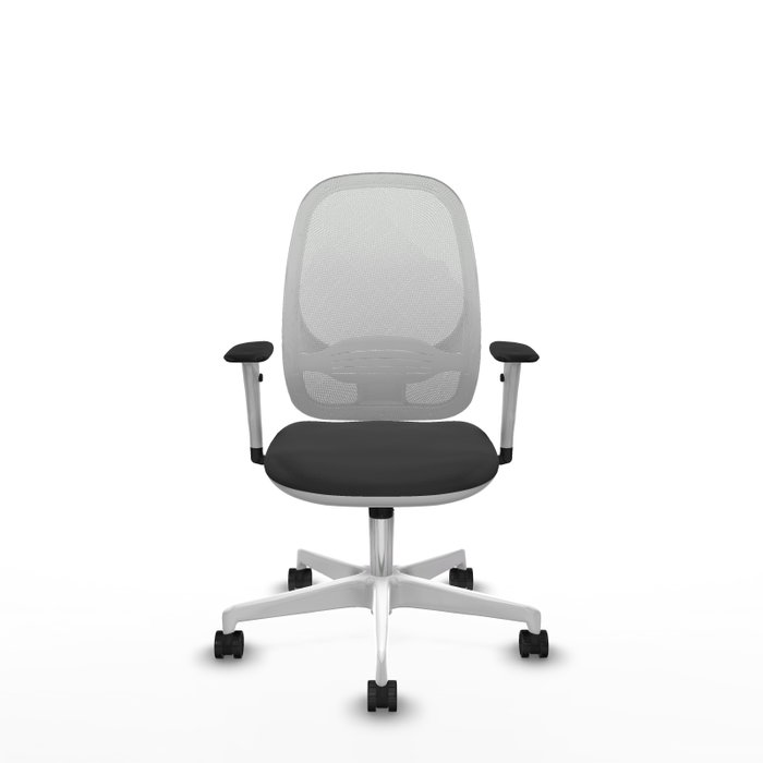 PIQUERAS Y CRESPO Silla de oficina Cilanco con mecanismo Sincro, Gris oscuro y Blanco PIQUERAS Y CRESPO Silla de oficina Cilanco con mecanismo Sincro, Gris oscuro y Blanco
