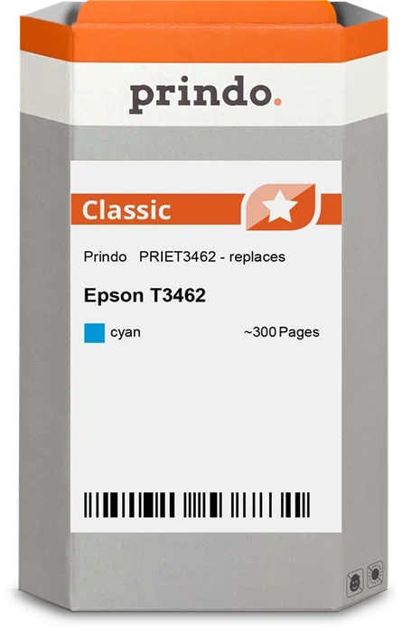 Prindo Cartucho de tinta cian PRIET3462 Classic Prindo Cartucho de tinta cian PRIET3462 Classic