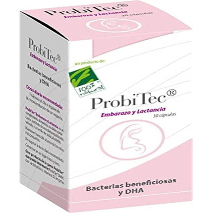 CIEN POR CIEN NATURAL PROBITEC Embarazo y Lactancia 30 Cápsulas + 30 Perlas CIEN POR CIEN NATURAL PROBITEC Embarazo y Lactancia 30 Cápsulas + 30 Perlas