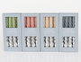 DKD Home Decor Set de 4 Velas de Cera Parafina Bicolor Surtido