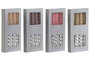 DKD Home Decor Vela Bicolor Cera Parafina Set de 4 Piezas 2 x 2 x 18.5 cm
