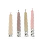 DKD Home Decor Set de 4 Velas de Cera Parafina Bicolor Surtido