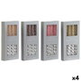 DKD Home Decor Set de 4 Velas de Cera Parafina Bicolor Surtido
