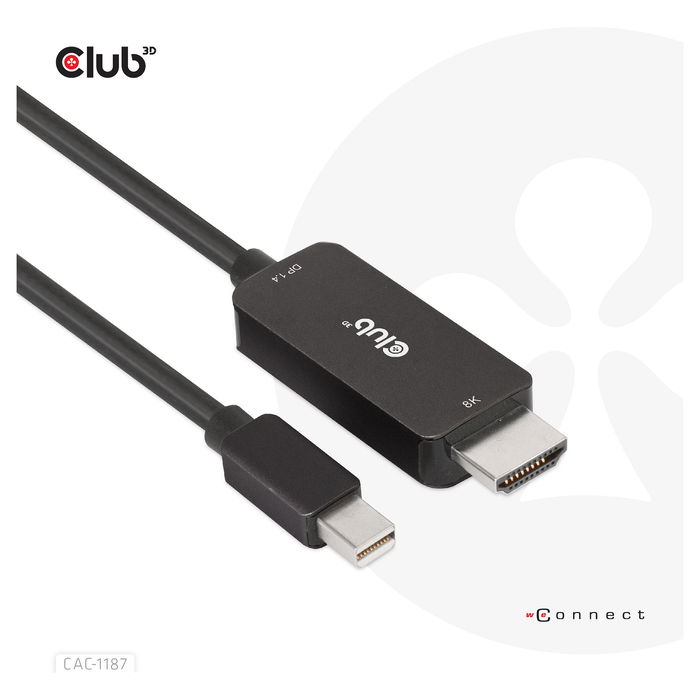 Club 3D CAC-1187 Cable Mini DisplayPort 1.4 a HDMI 2.1 1.8m 8K60Hz St/St