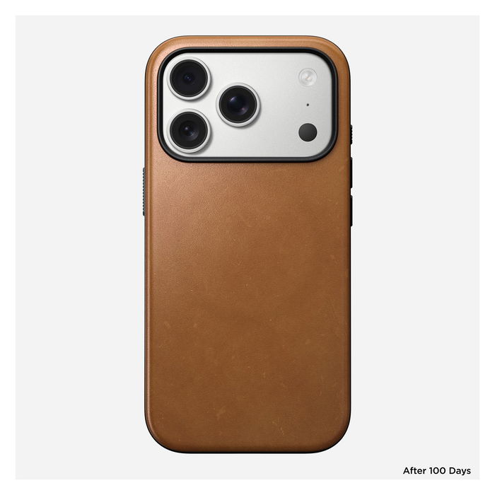 Nomad Modern Leather Case para iPhone 17 Pro, English Tan, Color Marrón, Carcasa de Cuero Nomad Modern Leather Case para iPhone 17 Pro, English Tan, Color Marrón, Carcasa de Cuero