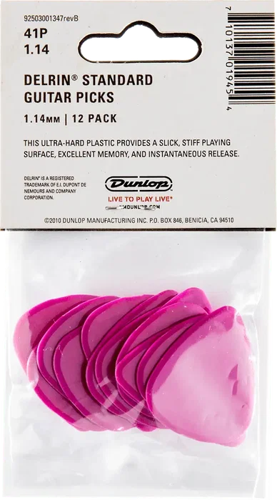 Dunlop Pack 12 Púas Delrin 500 - 1,14Mm