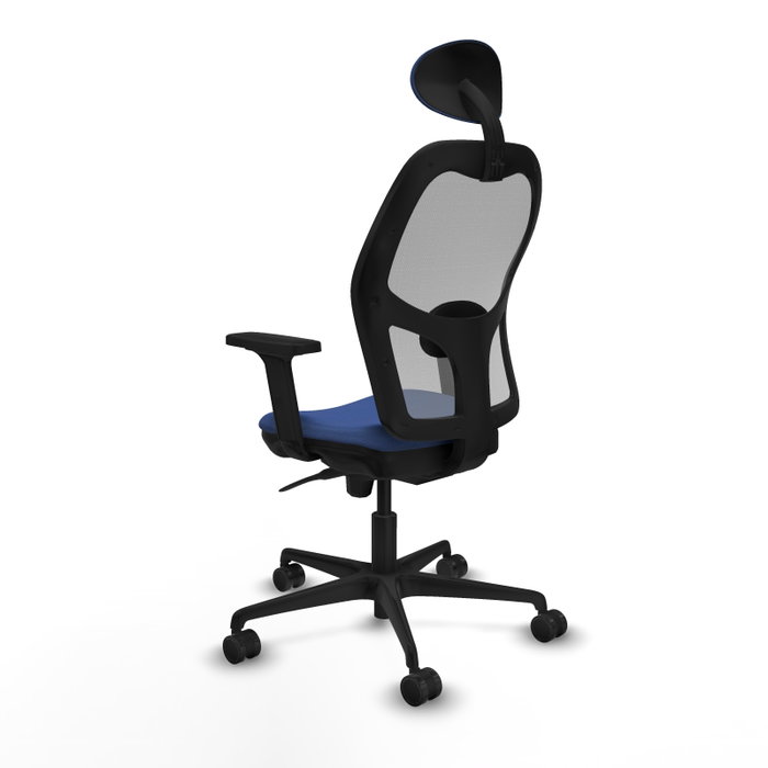 PIQUERAS Y CRESPO Silla de oficina Jorquera con mecanismo Sincro, Azul marino y Gris