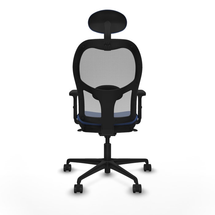 PIQUERAS Y CRESPO Silla de oficina Jorquera con mecanismo Sincro, Azul marino y Gris