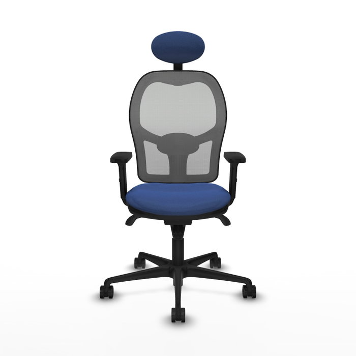 PIQUERAS Y CRESPO Silla de oficina Jorquera con mecanismo Sincro, Azul marino y Gris
