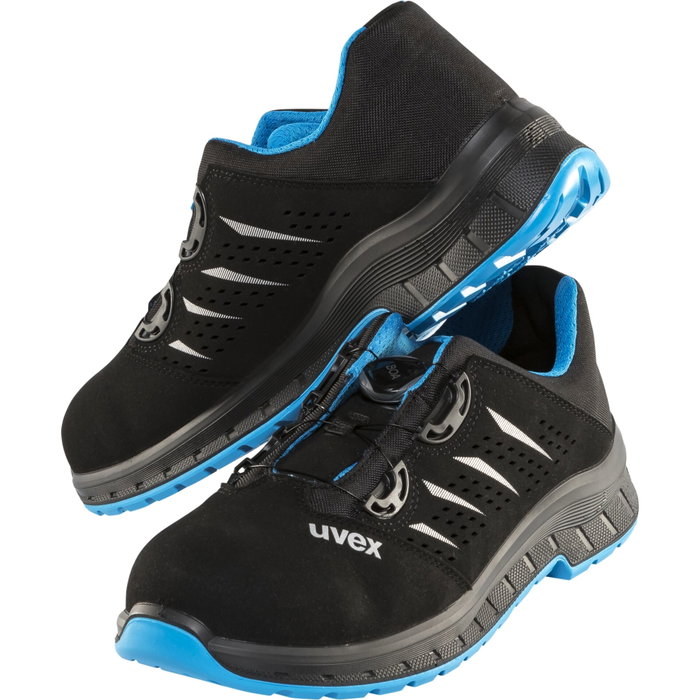 uvex Zapatos de seguridad 2 trend BOA S1 P Negro / Azul Talla 42 uvex Zapatos de seguridad 2 trend BOA S1 P Negro / Azul Talla 42