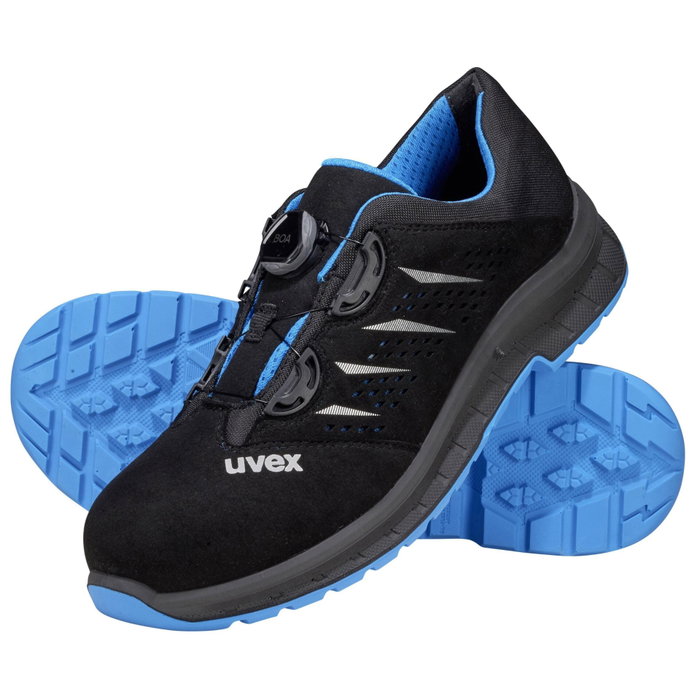 uvex Zapatos de seguridad 2 trend BOA S1 P Negro / Azul Talla 42 uvex Zapatos de seguridad 2 trend BOA S1 P Negro / Azul Talla 42