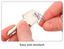Innspiro Anilla doble para llavero metálica plateada 25mm (22mm) 24u