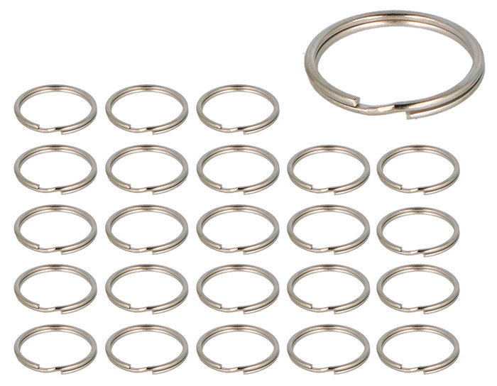 Innspiro Anilla doble para llavero metálica plateada 25mm (22mm) 24u Innspiro Anilla doble para llavero metálica plateada 25mm (22mm) 24u