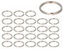 Innspiro Anilla doble para llavero metálica plateada 25mm (22mm) 24u