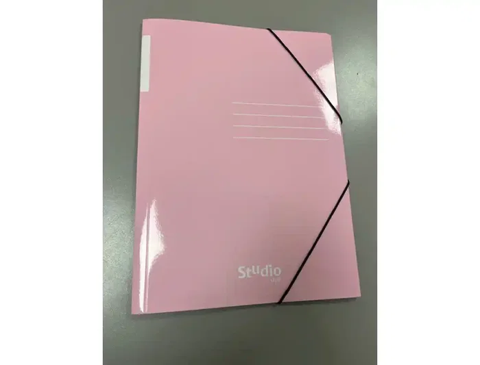 Stydio Style Carpeta de cartón brillante A4 con 3 solapas y gomas, colores pastel surtidos, expositor de 24 unidades