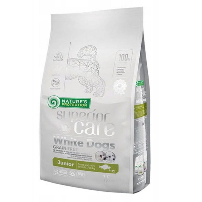Nature's Protection White Dogs Grain Free Pescado para Cachorros de Razas Pequeñas 1,5 kg Nature's Protection White Dogs Grain Free Pescado para Cachorros de Razas Pequeñas 1,5 kg