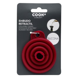 Cook Concept Embudo Retráctil de Silicona para Botellas y Recipientes - Compacto y Plegable