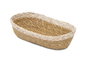 Inde Cesta de Seagrass Ovalada Bicolor de Rattan