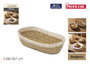 Inde Cesta de Seagrass Ovalada Bicolor de Rattan