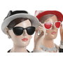DKD Home Decor Figura de Resina Roja y Negra Pack de 2