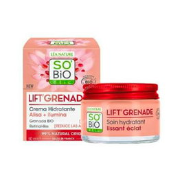 SO'BIO Étic Crema Hidratante Lift Granade Retinol-Like Antiarrugas con Extracto de Granada, Aceite de Coco y Karité 50 ml