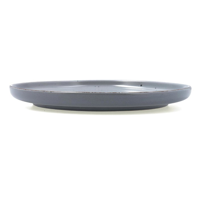 Quid Plato Llano Cerámico Duna Gris (12 Unidades) 26,5x2,8 cm