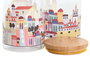 DKD Home Decor Bote de Borosilicato Casitas 1400ml