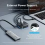 Vention Hub USB 3.0 5 en 1 CHZBC con 3xUSB, 1xUSB-C y 1xUSB-C PD, Negro