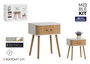 Moblekit Mesita de Noche Auxiliar de Madera 20,9 x 33,9 x 44,7 cm (4 Unidades)