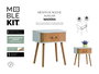 Moblekit Mesita de Noche Auxiliar de Madera 20,9 x 33,9 x 44,7 cm (4 Unidades)