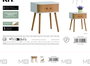Moblekit Mesita de Noche Auxiliar de Madera 20,9 x 33,9 x 44,7 cm (4 Unidades)