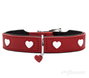 Hunter Collar Love S-M Cuello 38-44 cm Ancho 3 cm Rojo-Negro Cuero Vaca
