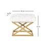 Atelier Del Sofa Puff Dorado y Blanco